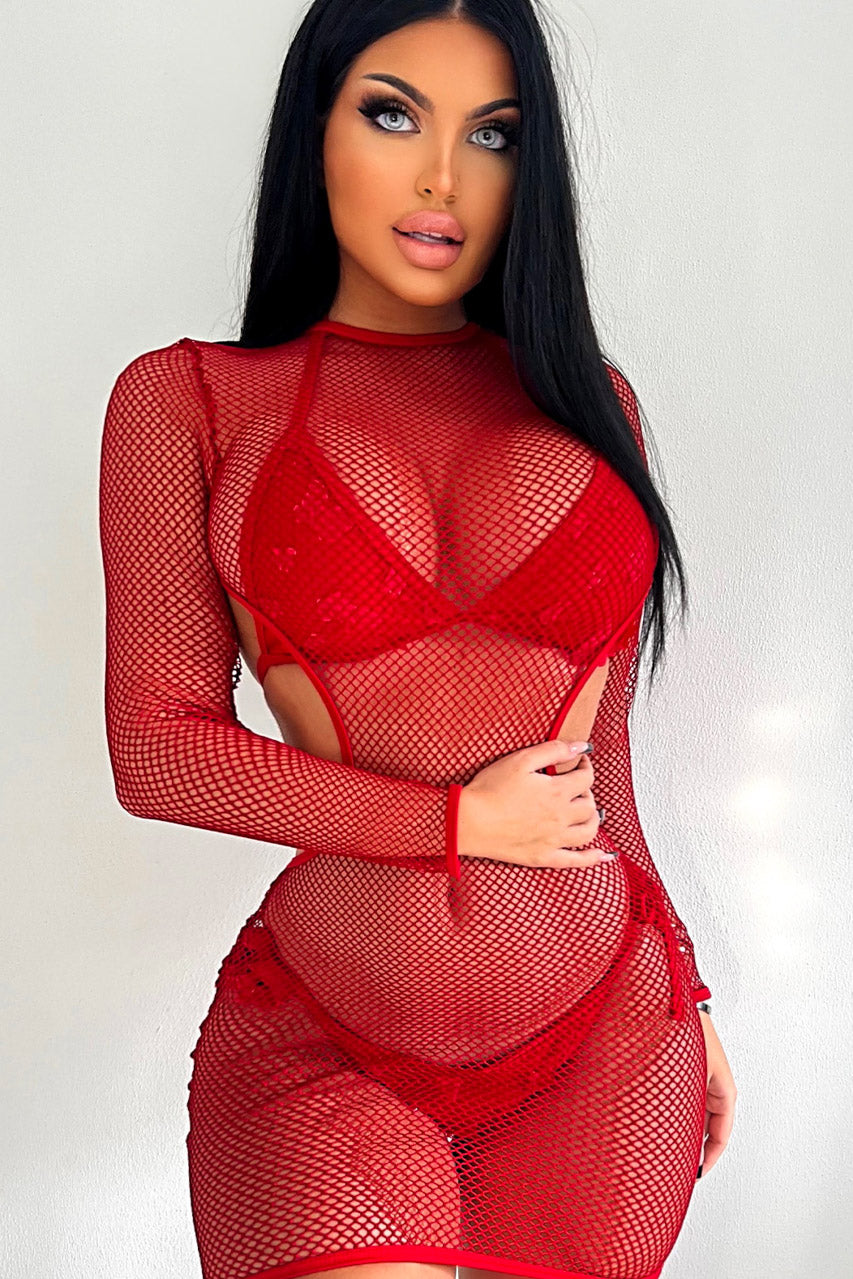 Sultry Scarlet Tease Dress