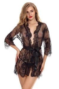 Ruby Kiss Lace Robe