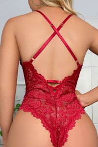 Enchanting Lace Cut-Out Teddy