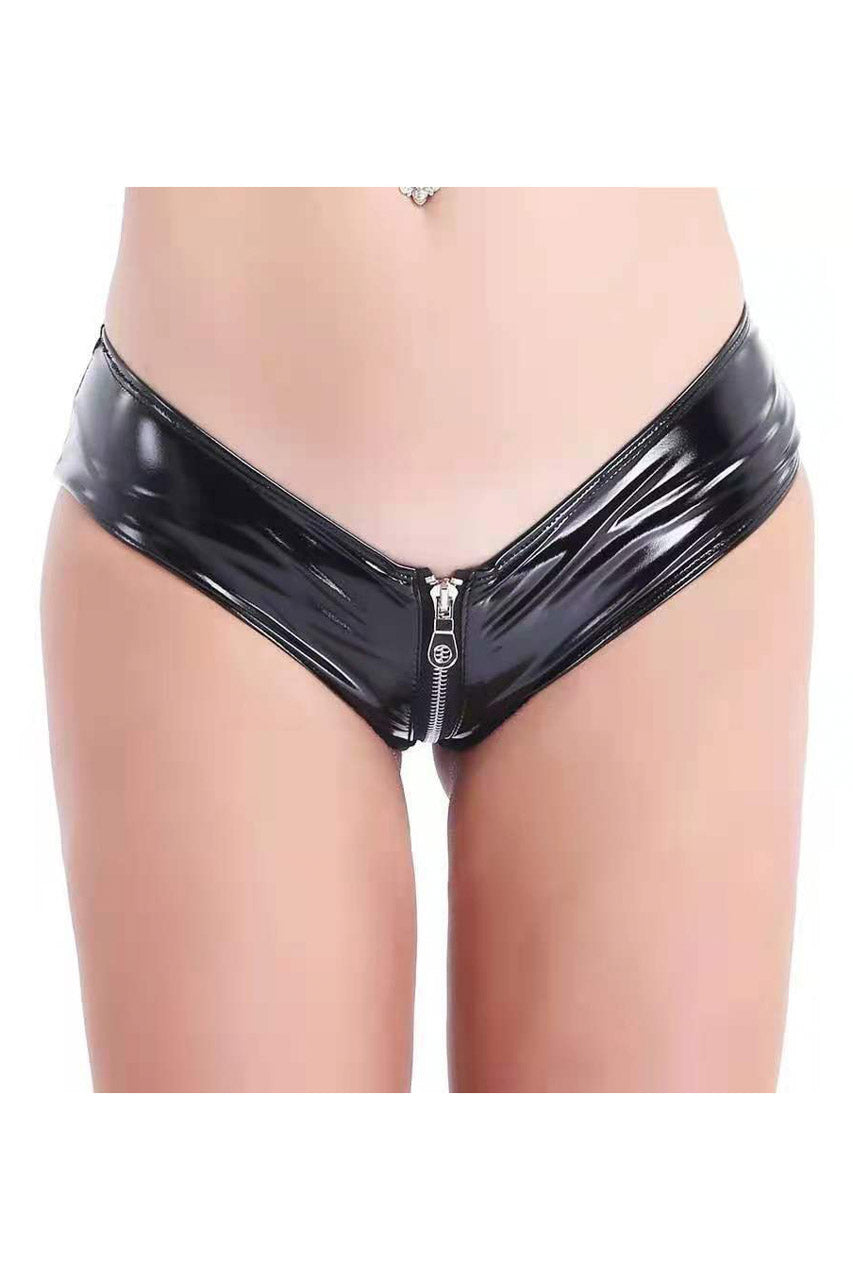 Zipper Chic Vinyl Panty