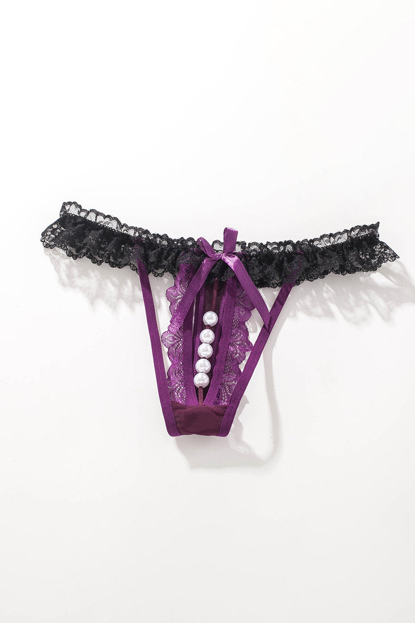 Playful Ruffle Lace Thong