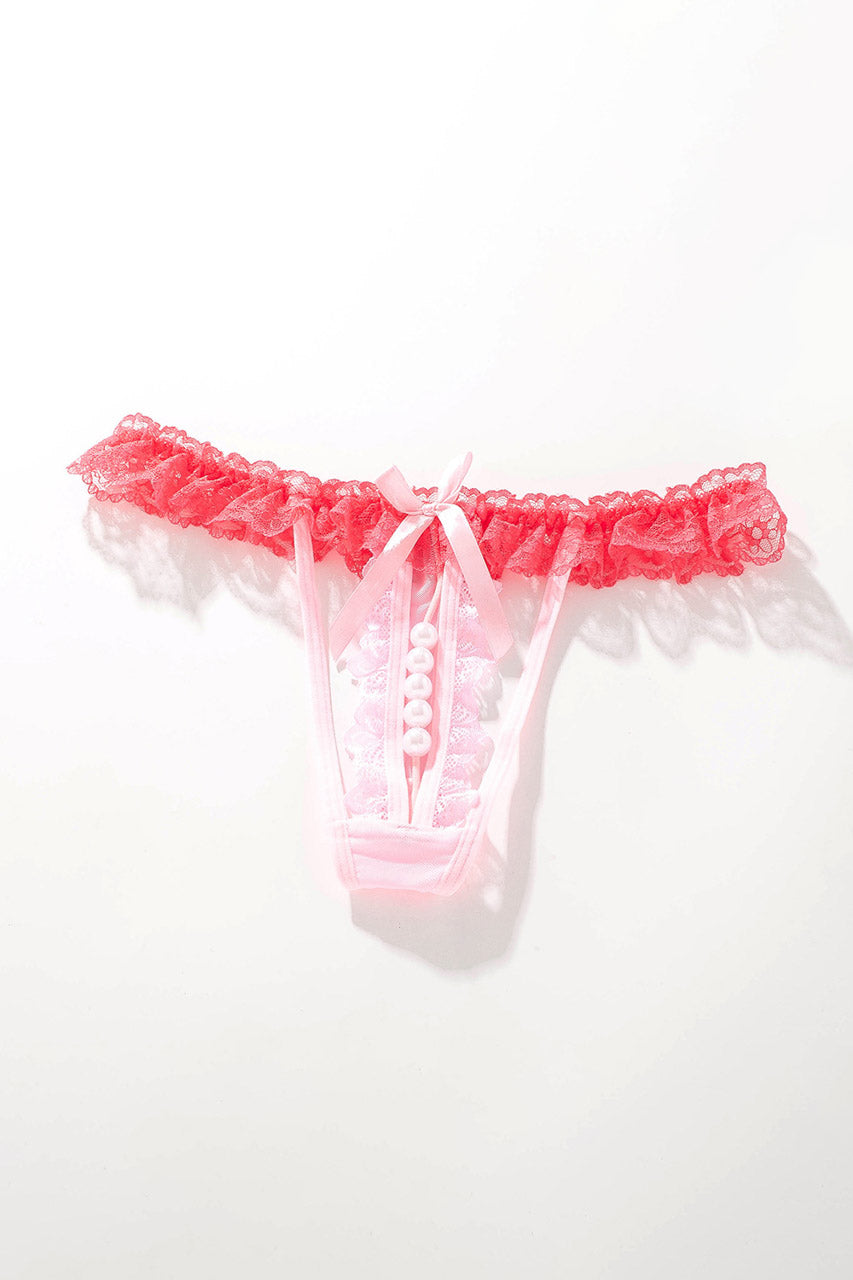 Playful Ruffle Lace Thong