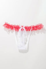 Playful Ruffle Lace Thong