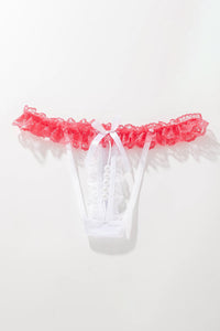 Playful Ruffle Lace Thong