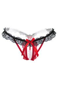 Playful Ruffle Lace Thong