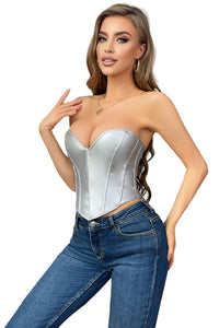 Shimmering Silver Seduction Corset