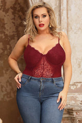 Curvy Elegance Lace Teddy