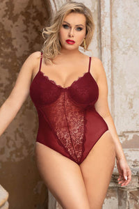 Curvy Elegance Lace Teddy