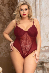 Curvy Elegance Lace Teddy