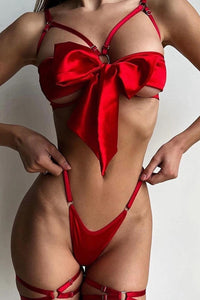 Alluring Satin Bow Plus Set