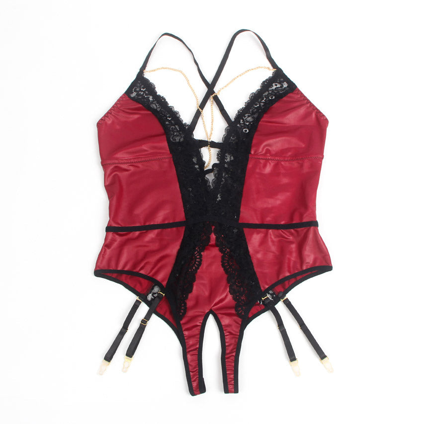 Bordeaux Temptation Leather Teddy