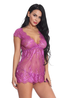 Delicate Cap Sleeve Babydoll