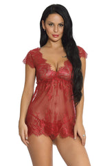 Delicate Cap Sleeve Babydoll