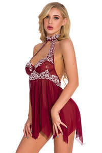 Chic Contrast Lace Babydoll