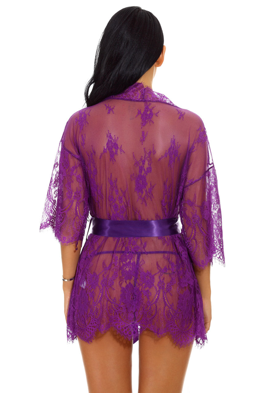 Whispering Elegance Mesh Robe